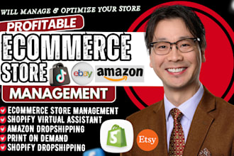 ecommerce store management amazon, shopify virtual assistant, etsy, ebay, wix