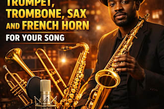 record trumpet, trombone, sax and french horn for your song