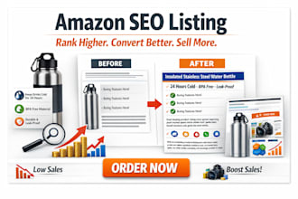 do amazon product seo listing description infographic product image design