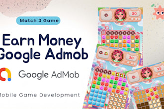 reate a match 3 puzzle mobile game with admob monetization