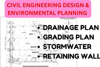 design grading, retaining wall, drainage and stormwater plan