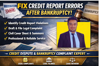 help enhance credit score by suing credit bureaus and drafting fcra complaints