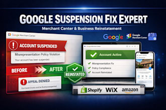fix google merchant center misrepresentation gmb  suspension reinstatement