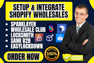 setup shopify wholesale pricing discount faire sparklayer b2b massy clay sami