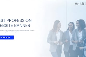 design professional business website banner or hero section