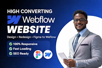 design, develop redesign webflow website, figma to webflow, expert webflow dev