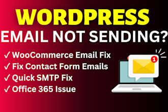 fix wordpress email issues, contact form, wp smtp and gmail smtp