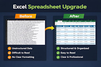 transform unorganized data into structured excel sheets