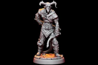 sculpt 3d printable miniature, tabletop, diorama and dnd figure for 3d printing