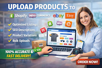 upload products to shopify woocommerce ebay etsy store etsy product listing