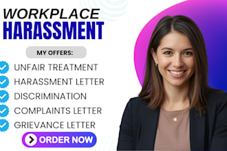 draft a workplace harassment, complaints or grievance letter