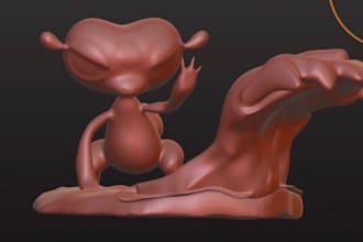 make a cartoon 3d model