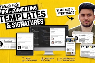 design responsive HTML email template and email signature