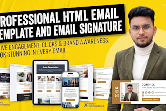 design responsive HTML email template and email signature