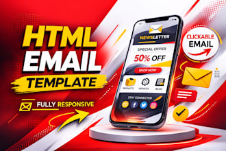design responsive HTML email template and email signature