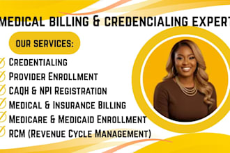 do medical billing, credentialing, medicare, medicaid, caqh and  npi