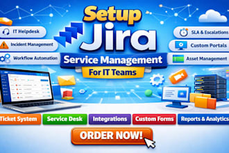 set up jira service management helpdesk ticketing system for IT teams