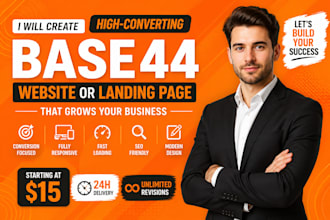 create a highconverting base44 website or landing page for your business