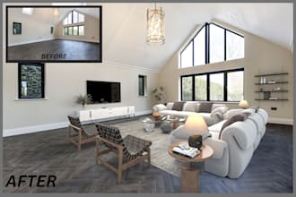 create luxury interior design with photorealistic renders