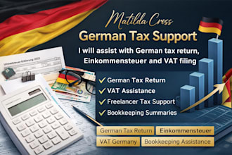 assist with german tax return, einkommensteuer and vat filing
