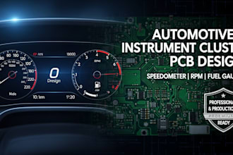 car digital dashboard pcb, speedometer, and fuel gauge