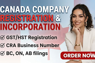 do canada company incorporation in ontario, bc, alberta and register gst hst