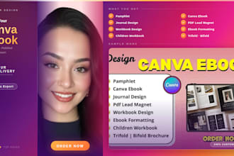 canva ebook, ebook formatting, worksheet design, pamphlet, canva workbook