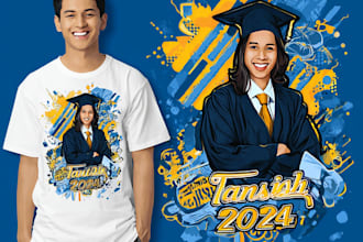 draw a exceptional graduation t shirt for you
