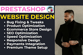 design custom prestashop ecommerce SEO store and fix any bug error