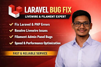 fix laravel, PHP, livewire or filament bugs and errors