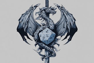 draw dnd style logo for your campaign guild or tabletop game