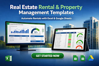 build real estate rental and property management excel and google sheet template