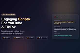 write viral hook driven scripts for youtube tiktok and short form video content