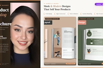design or redesign professional product catalog or brochure in canva or indesign