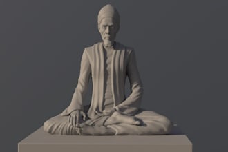 sculpt 3d stylized character,action figure,3d historical figures for 3d printing