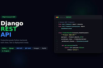 build your django rest API backend
