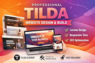design modern tilda website or landing page