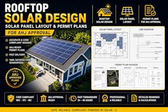 do rooftop solar design, solar panel layout, and permit plans ahj approval