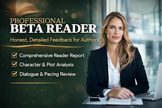 be your professional beta reader with honest detailed feedback