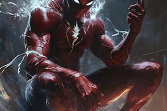 create fantasy, superhero comic character design