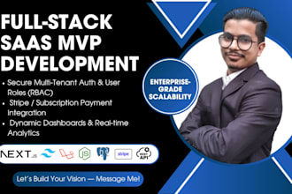 develop a full stack saas mvp using nextjs, laravel, or nodejs
