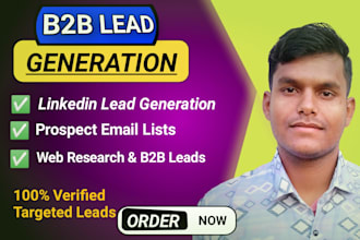 do targeted b2b lead, linkedin lead gen and list building