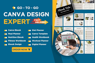 create canva nutrition ebook meal planner fitness workbook