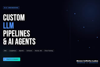 build custom llm pipelines, rag systems, and ai agents for your product