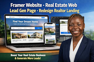 framer website framer landing page real estate web lead gen page redesign