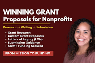 write grant proposals and loi for nonprofit, ngo and 501c3 funding