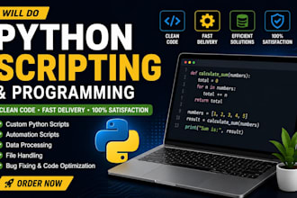 python programming tasks, scripts and bug fixing