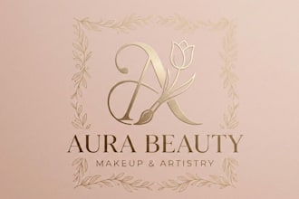 design an elegant beauty and makeup logo design