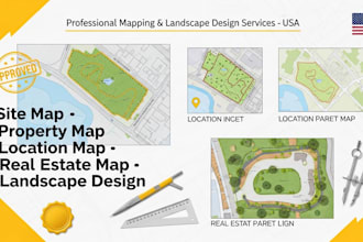 site map, property map, location map, real estate map and landscape design