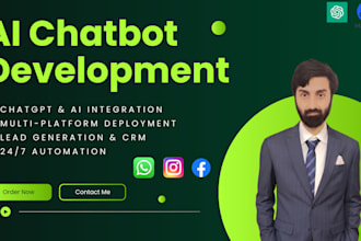create ai chatbot using gpt, dialogflow, manychat for lead generation